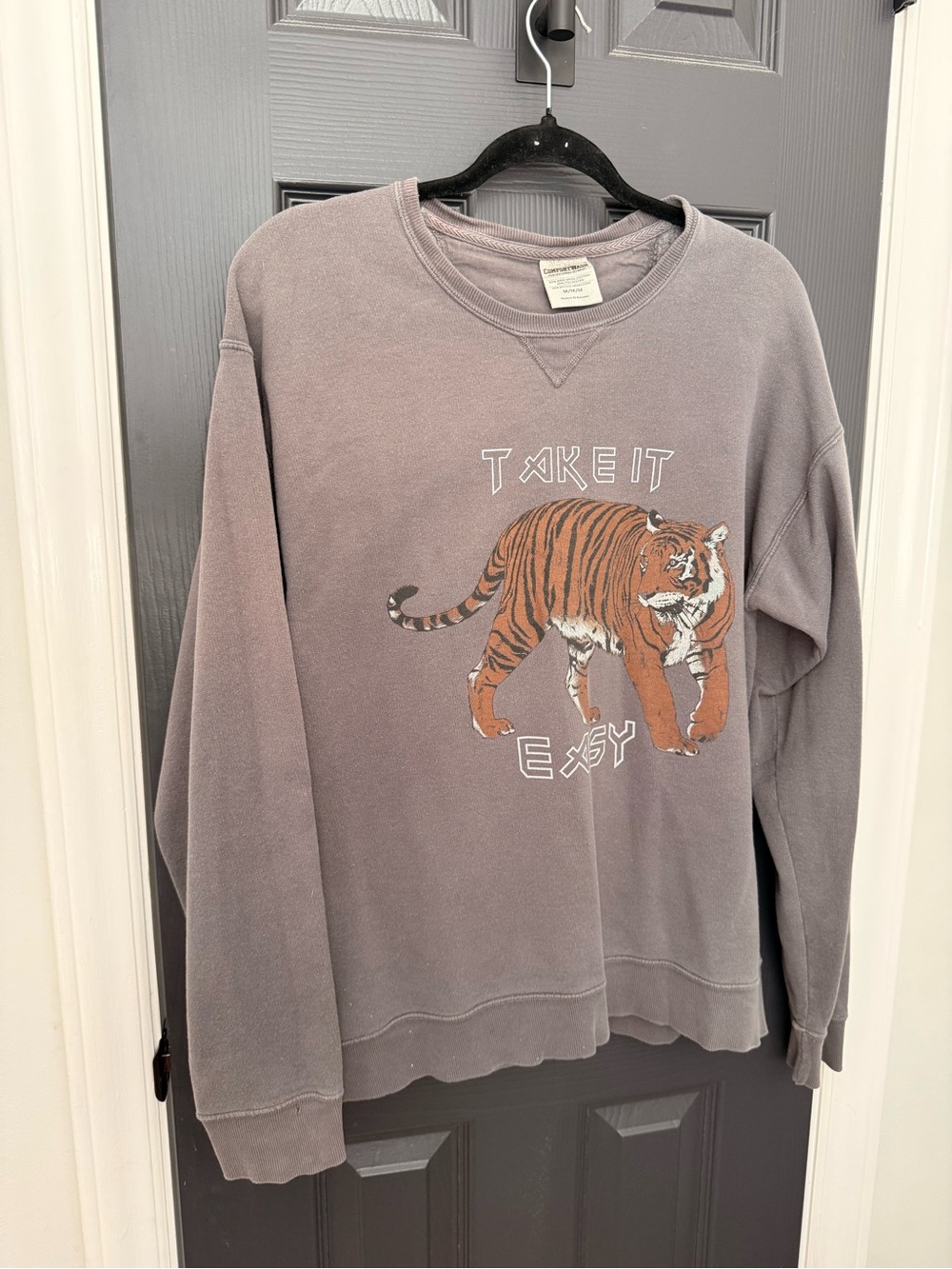 Vici | Women’s ‘Take It Easy’ Comfort Colors Crewneck Sweatshirt